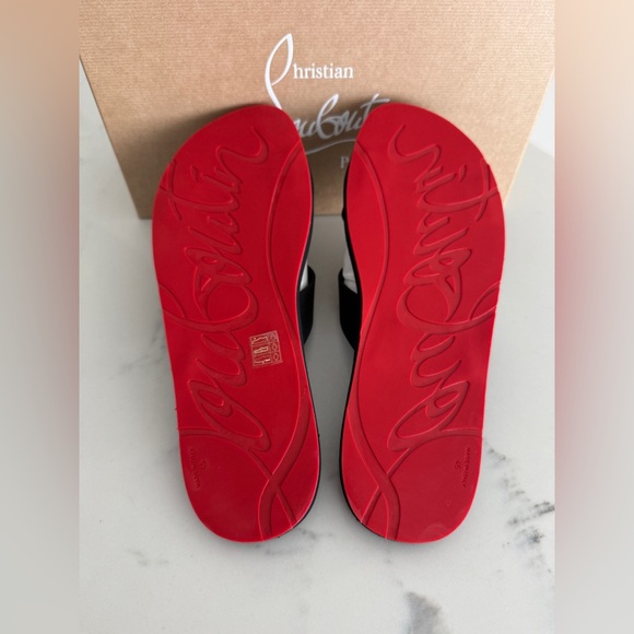 Christian Louboutin Loubi Cross Flat Sandals - Picture 5 of 8